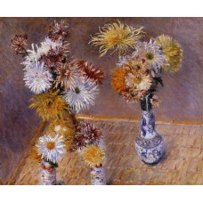 Four Vases of Chrysanthemums