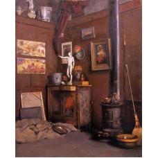 Interior of a Studio with Stove