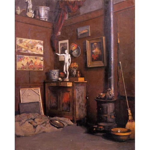 Interior of a Studio with Stove