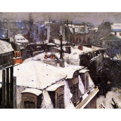 Rooftops Under Snow