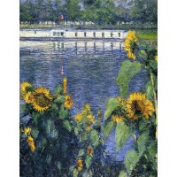 Sunflowers on the Banks of the Seine