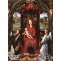 Madonna Enthroned with Child and Two Angels