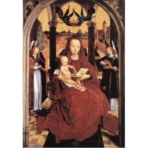 Virgin and Child Enthroned with two Musical Angels