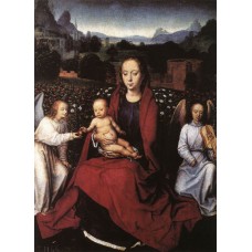 Virgin and Child in a Rose Garden with Two Angels