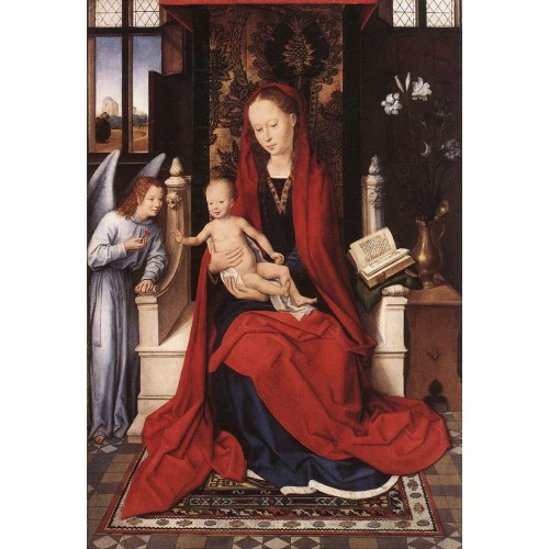 Virgin Enthroned with Child and Angel