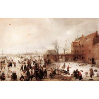 A Scene on the Ice near a Town 2