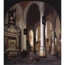 The Old Church at Delft with the Tomb of Admiral Tromp