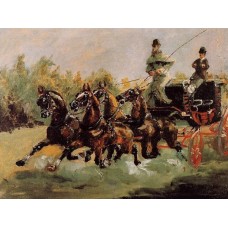 Alphonse de Toulouse Lautrec Driving His Four in Hand