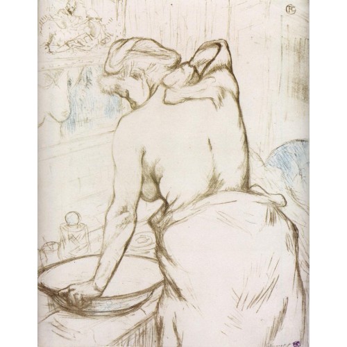 Elles Woman at Her Toilette Washing Herself