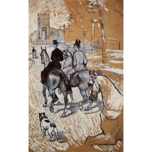 Horsemen Riding in the Bois de Boulogne