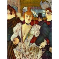 La Goulue Arriving at the Moulin Rouge with Two Women