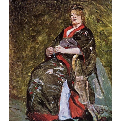Lili Grenier in a Kimono