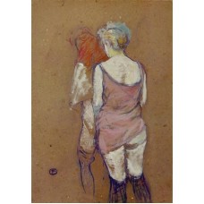 Two Half Naked Women Seen from Behind