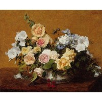 Bouquet of Roses and Other Flowers