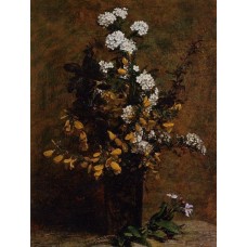 Broom and Other Spring Flowers in a Vase