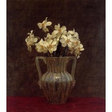 Narcisses in an Opaline Glass Vase
