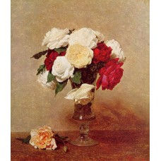 Roses in a Stemmed Glass