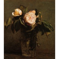 Roses in a Tall Glass
