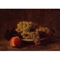 Still Life with Grapes and a Peach