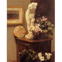 Still Life with Torso and Flowers