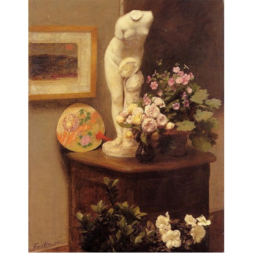 Still Life with Torso and Flowers