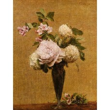 Vase of Peonies and Snowballs