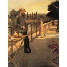 An Elegant Man on a Terrace