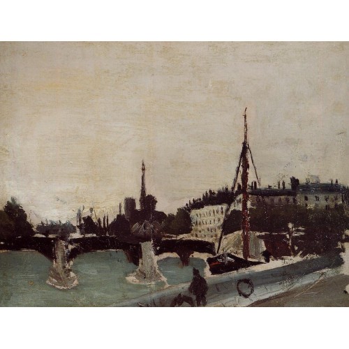 Notre Dame View of the Ile Saint Louis (Study)