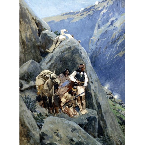 Apache Indians in the Mountains