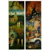 Paradise and Hell left and right panels of a triptych