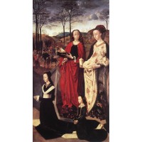 The Portinari Triptych Sts Margaret and Mary Magdalene wit