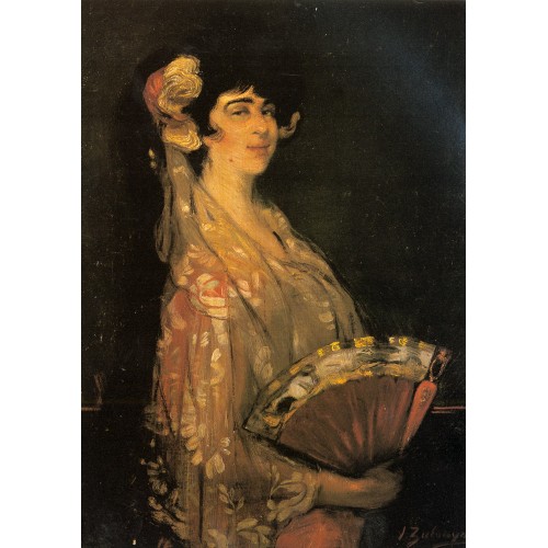 An Elegant Lady Fanning Herself