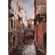 Canal in venice 1890