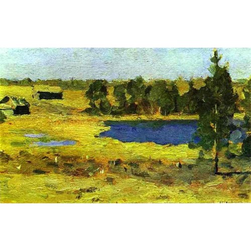 The lake barns at the edge of forest 1899