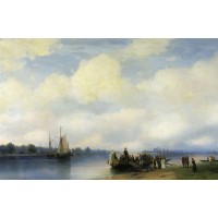 Arrival of peter i on the neva 1853