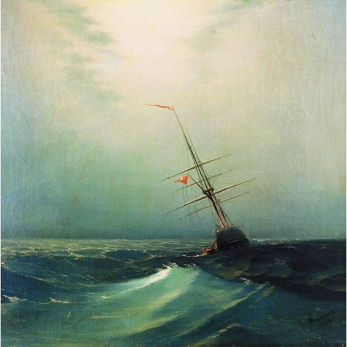 At night blue wave 1876
