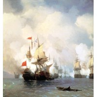 Battle of chios on 24 june 1770 1848