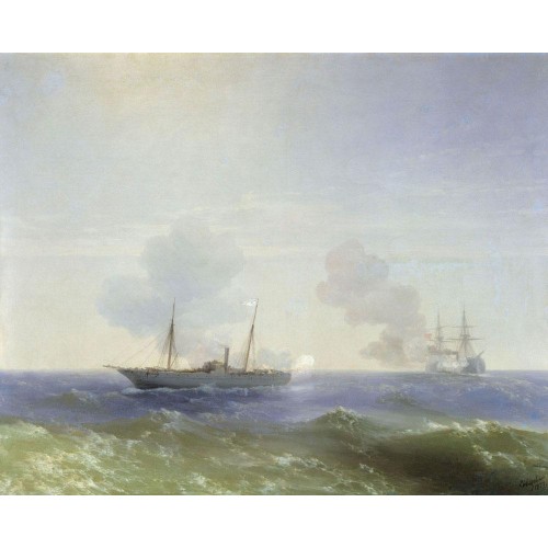 Battle of steamship vesta and turkish ironclad 1877