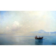Calm sea landscape with fishermen 1887