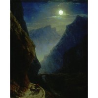 Darial gorge moon night 1868
