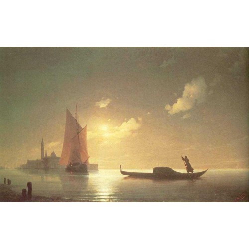 Gondolier at sea by night 1843