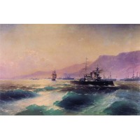 Gunboat off crete 1897
