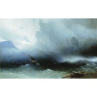 Hurricane at the sea 1850