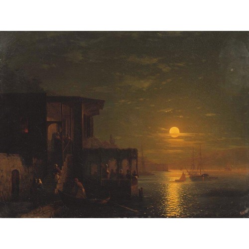 Lunar night at the sea 1875