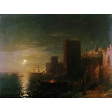 Lunar night in the constantinople 1862
