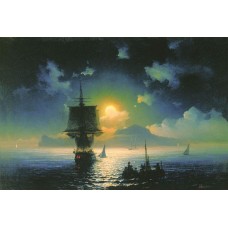 Lunar night on capri 1841