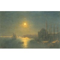 Moonlit view of the bosphorus 1884