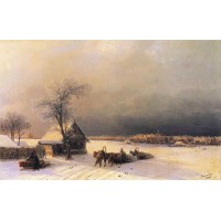 Moscow in winter from the sparrow hills 1872