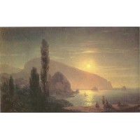 Night at crimea view on ayu dag 1859