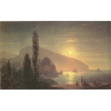 Night at crimea view on ayu dag 1859